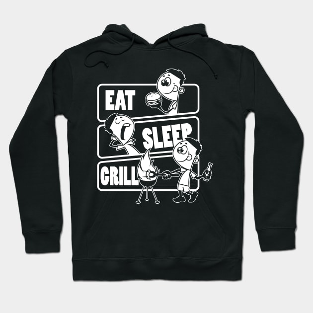 Eat Sleep Grill Repeat - Gift for Grill Master product Hoodie by theodoros20